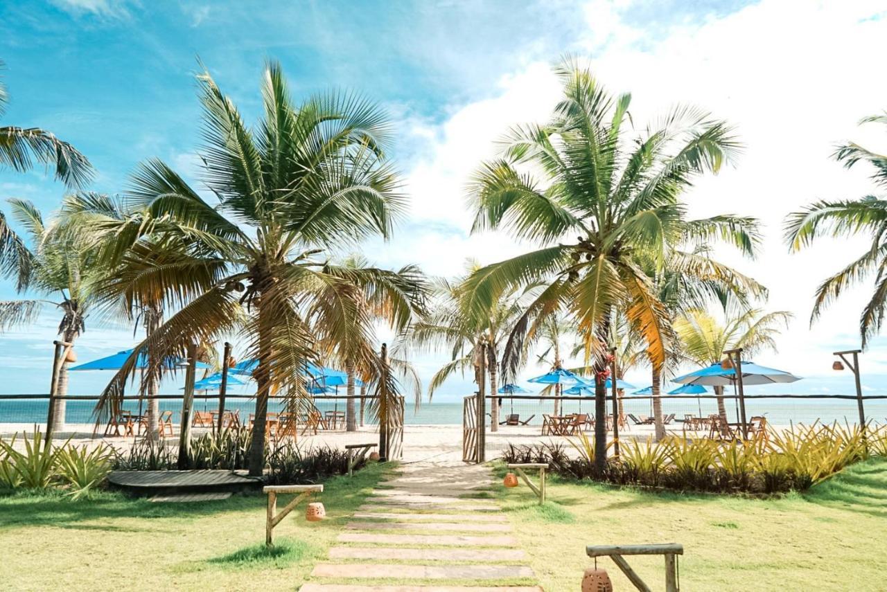 Ap Vila Mar Pé na areia com vista para o mar e piscina Barra Grande  Esterno foto