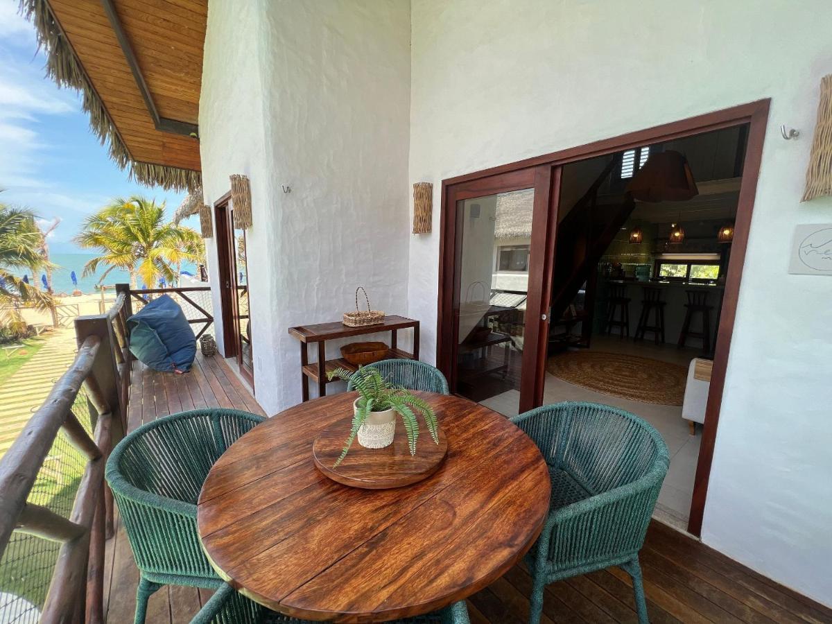 Ap Vila Mar Pé na areia com vista para o mar e piscina Barra Grande  Esterno foto